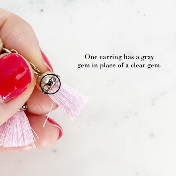 🆑 "Alina" Earrings || Rose Pink Tassel Statement - Picture 8 of 10